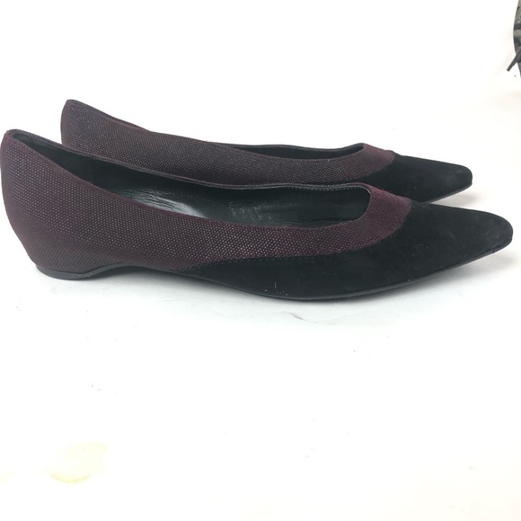Stuart Weitzman Regent Suede Textured Leather Flat - Picture 6 of 15